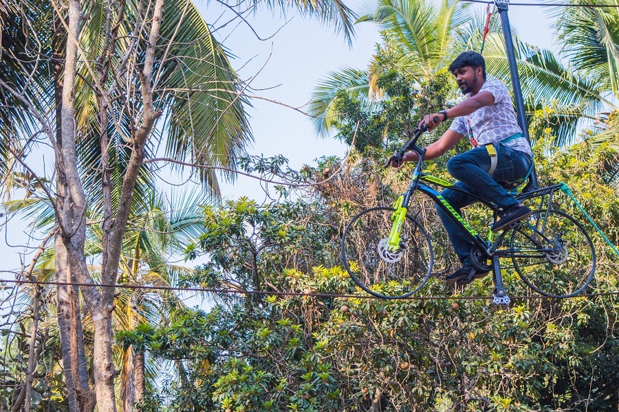 Team Outing with Rope Cycle Activity Resort in Bangalore