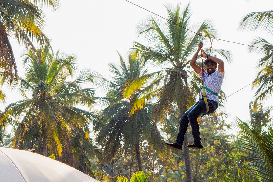 Zip Line Activity Team Outing Resorts in Bangalore