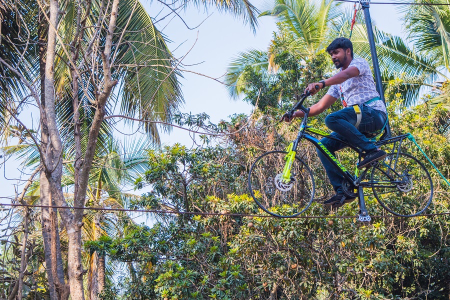 Zip Line Cycling Activity Team Outing Resorts in Bangalore